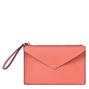 Marc by Marc Jacobs Coral Leather Metropoli Envelope Clutch Wristlet Bag